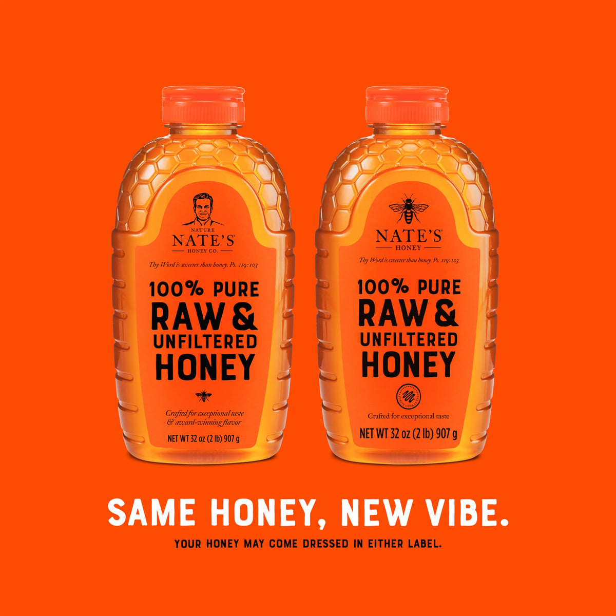 Nate's Honey purity guarantee signals trusted quality