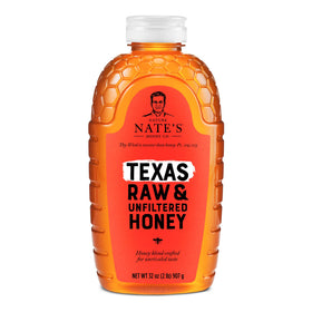 Nate's Honey Texas Raw bottle in a smoothie to boost flavor naturally