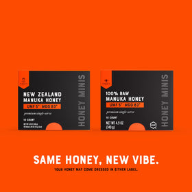 Nate's Manuka Honey Minis compact box layout highlights easy storage.