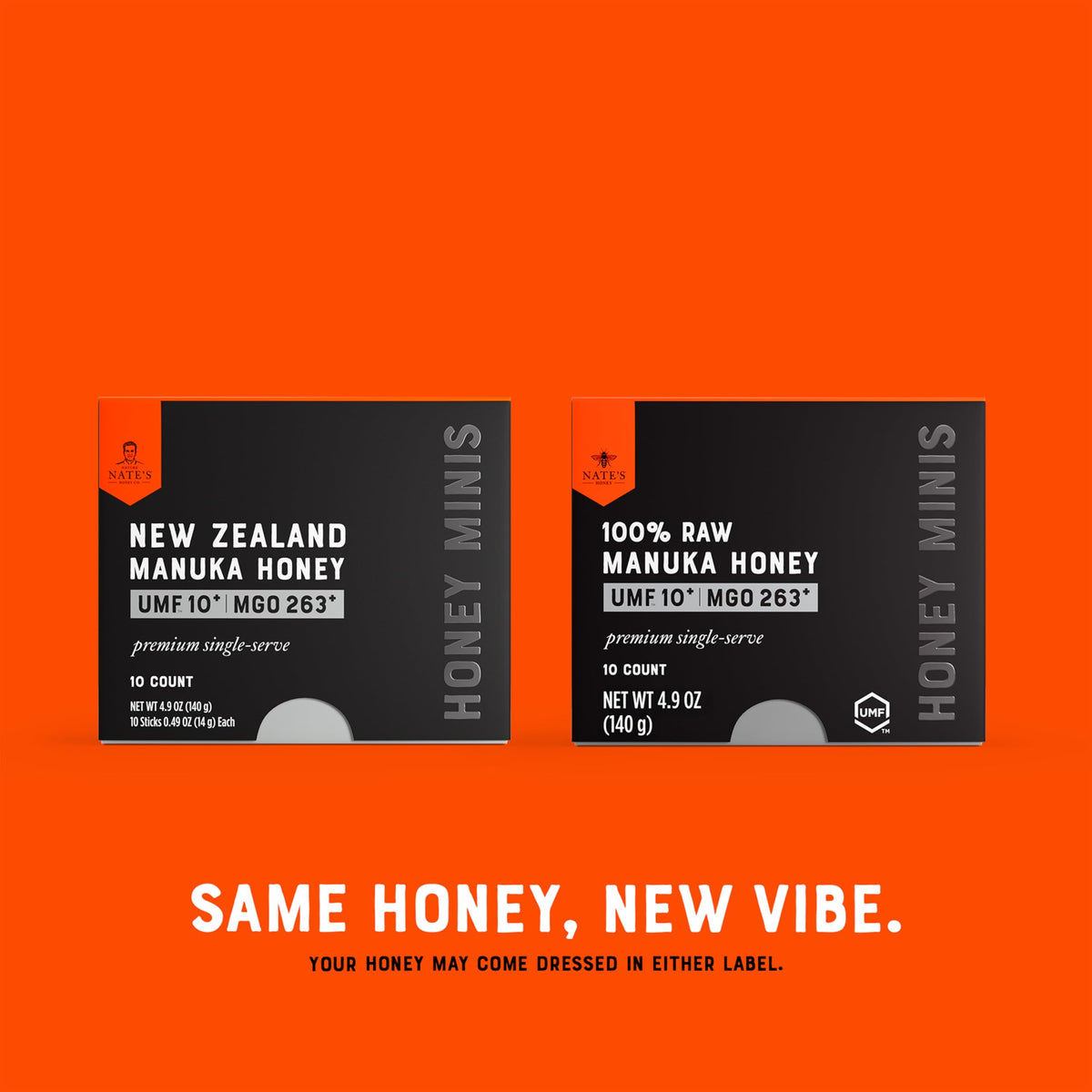 Nate's Manuka Minis on-the-go convenience for busy days.