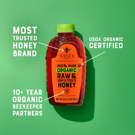 Nate's Honey drizzle on toast highlighting natural flavor