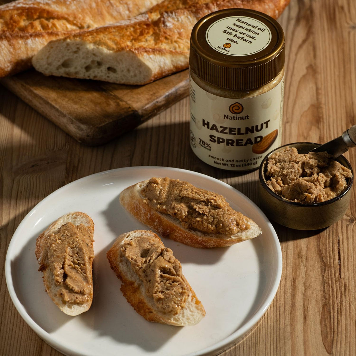 Vegan energy snack with Natinut hazelnut paste for active days
