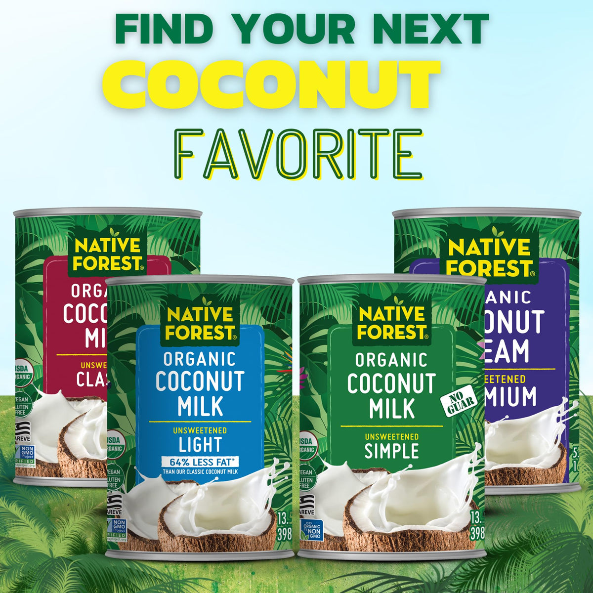 Native Forest Coconut Milk dessert serving idea, creamy and flavorful.