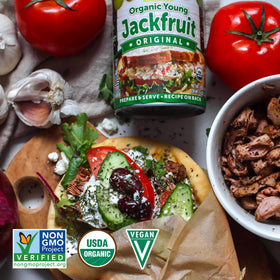 Native Forest Jackfruit flakes, shredded texture for vegan pulled dishes