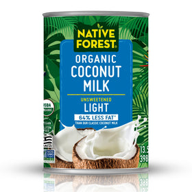 Native Forest Lite Organic Coconut Milk can label, ideal for dairy-free recipes.