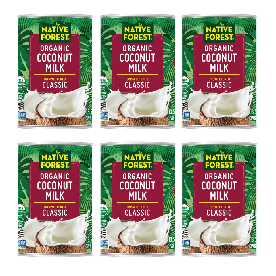 Native Forest Organic Coconut Milk Unsweetened can, creamy dairy-free base for cooking