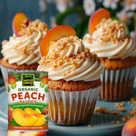 Native Forest organic peach slices served on breakfast cereal