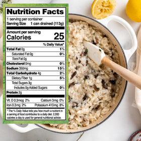 Native Forest organic portobello slices label, convenient pantry staple for quick meals.