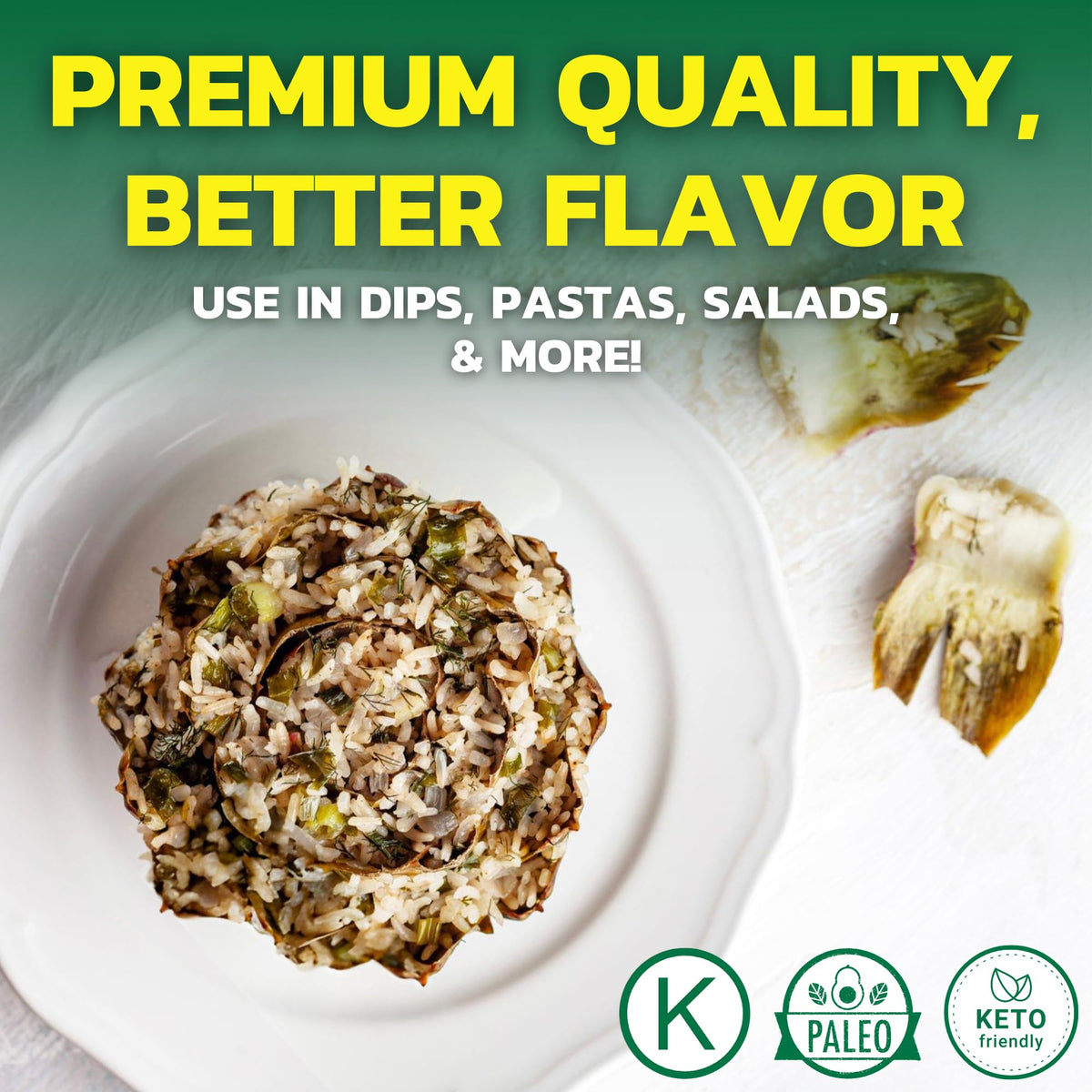 Native Forest quartered artichoke hearts served as appetizer, vibrant and ready to eat.