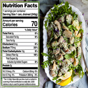 Native Forest quartered artichoke hearts can, side view, versatile antipasto addition.