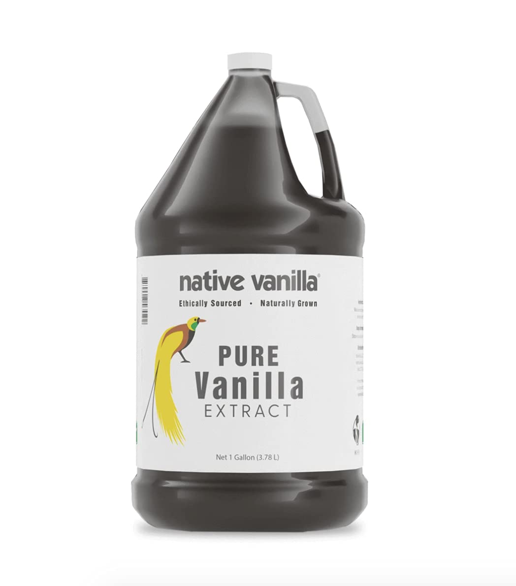 Native Vanilla 128 oz bottle, bulk vanilla for cooking and drinks.