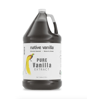 Native Vanilla 128 oz bottle, bulk vanilla for cooking and drinks.