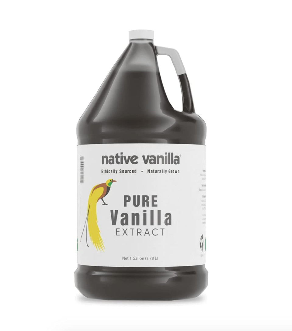 Native Vanilla 128 oz bottle, bulk vanilla for cooking and drinks.