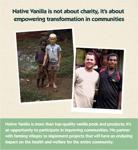Native Vanilla baking-ready extract adds depth to cakes, cookies, and pastries.