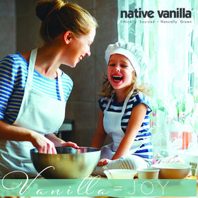 Native Vanilla bottle back label shows organic certifications and dietary friendly notes