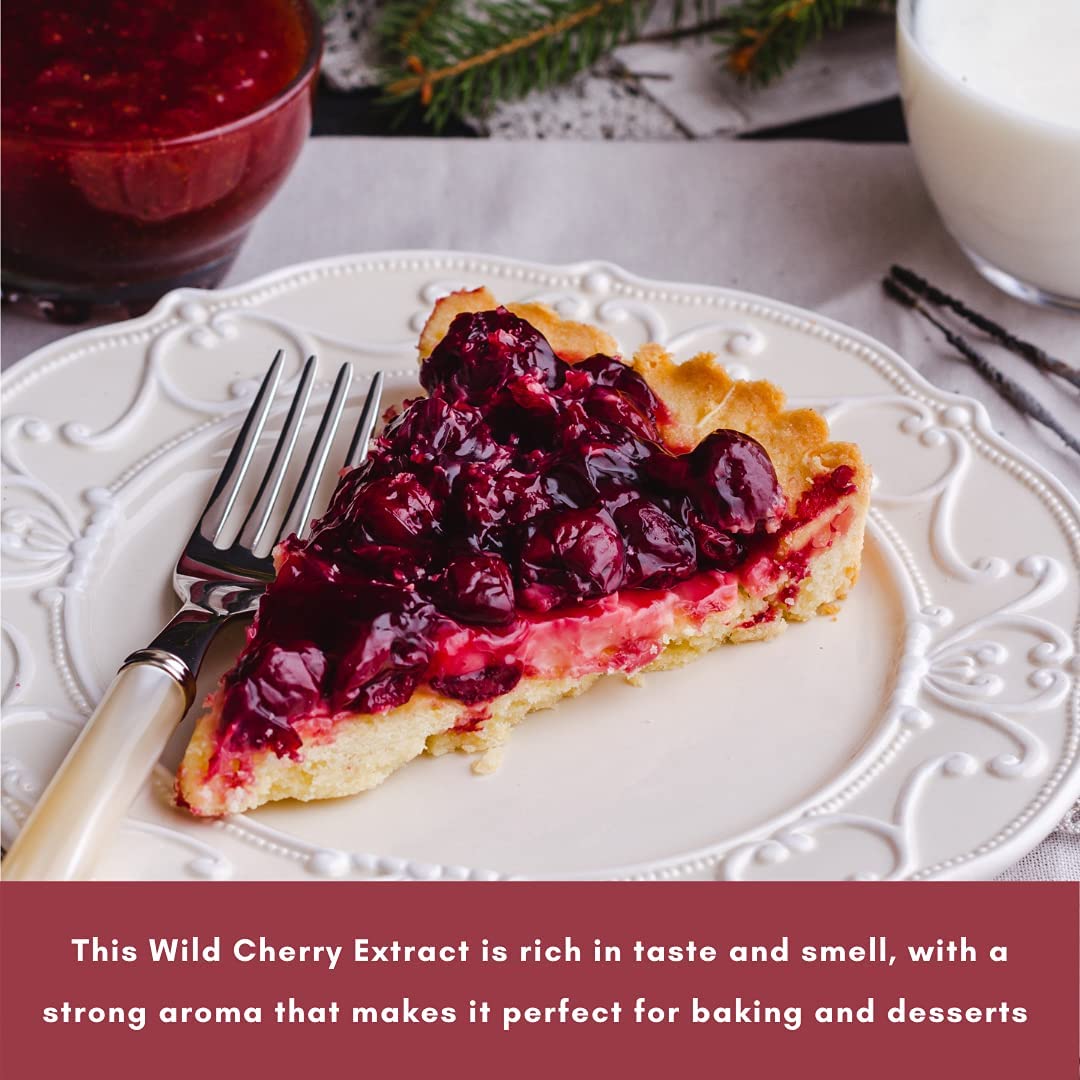 Native Vanilla Cherry Extract color close-up highlights the rich amber hue.