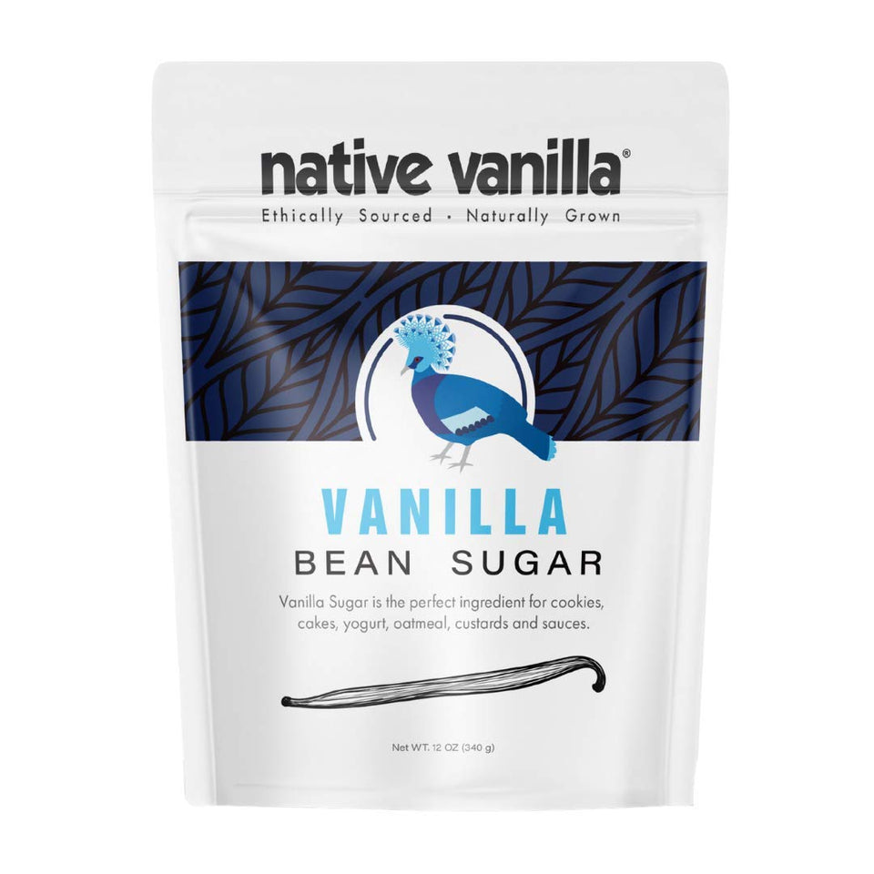 Native Vanilla Organic Vanilla Bean Sugar package front for premium baking