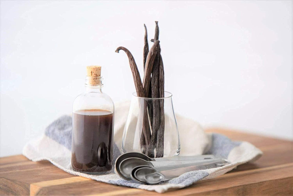 Native Vanilla pour in glass showing versatile use in drinks and desserts.