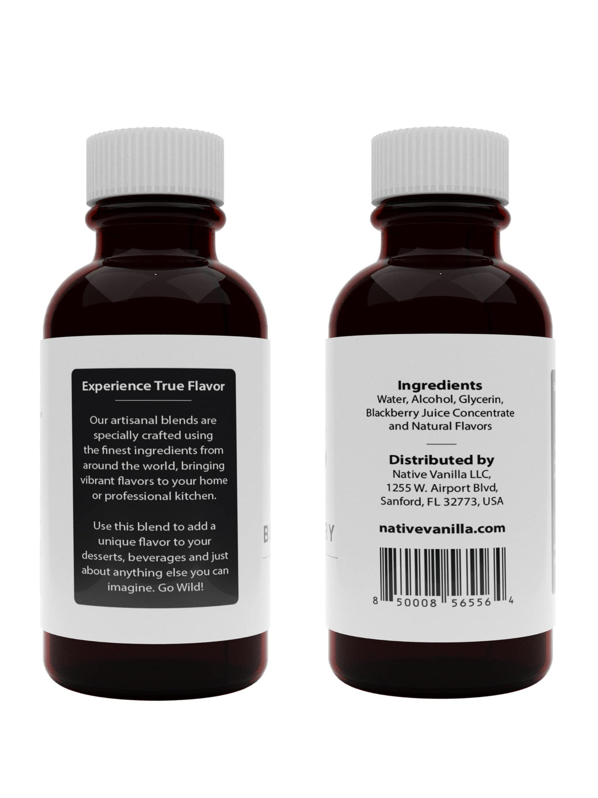 Native Vanilla pure blackberry extract pouring shot for easy recipe prep.