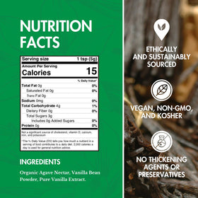 Sustainably sourced vanilla beans and organic agave in Native Vanilla paste