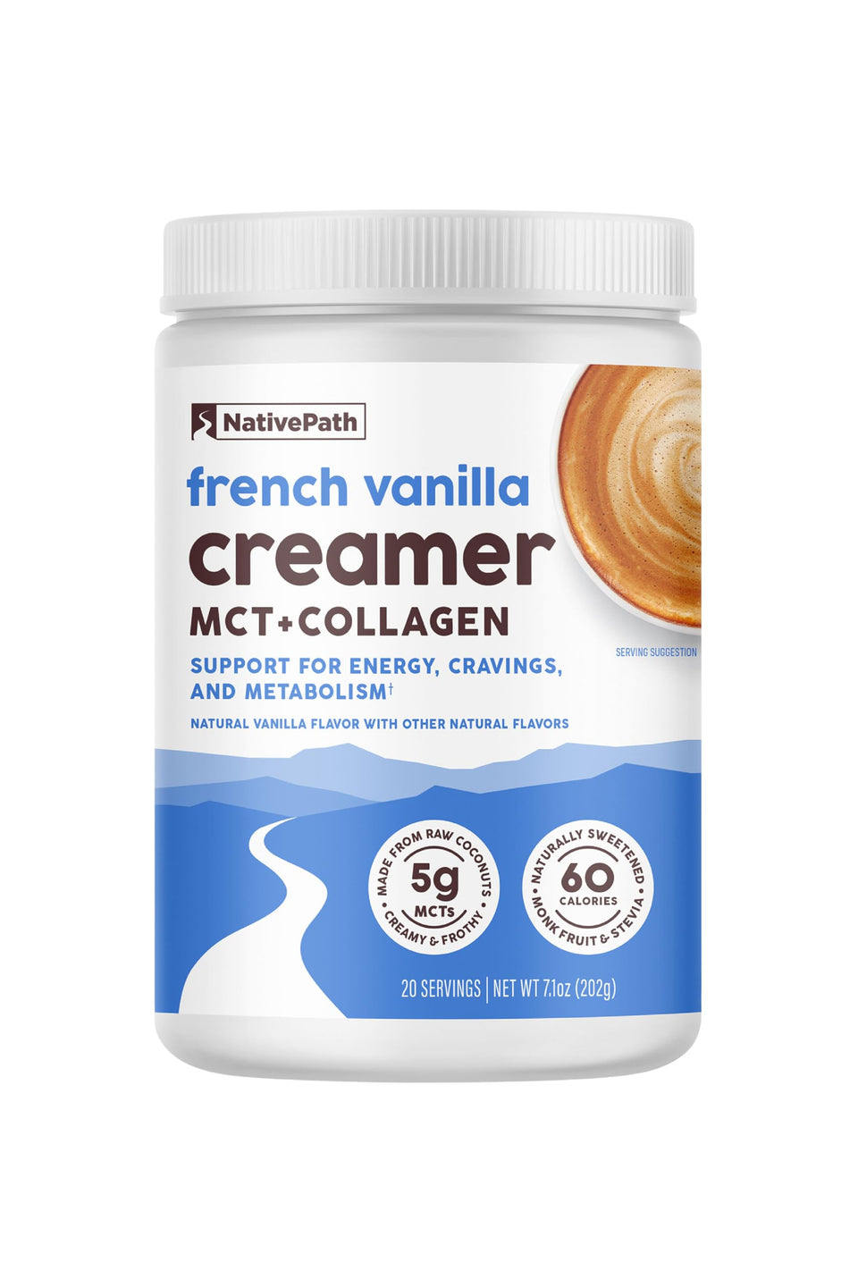 NativePath French Vanilla Keto Coffee Creamer packaging highlights dairy-free formula for keto use