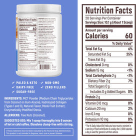 NativePath French Vanilla Keto Coffee Creamer scoop showcases collagen blend for daily coffee