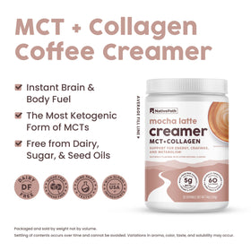 NativePath Keto Coffee Creamer Mocha cup releases inviting mocha aroma.