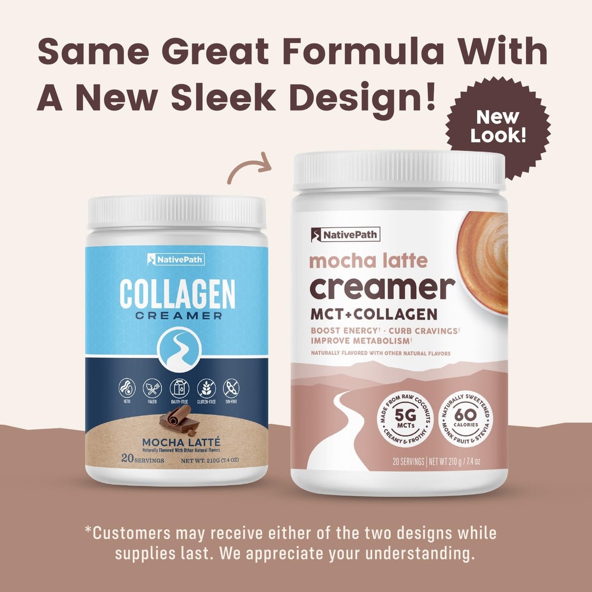 NativePath Keto Coffee Creamer Mocha label notes monk fruit sweetener and no artificial additives.