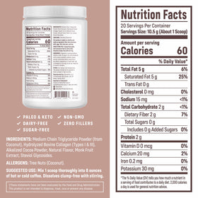 NativePath Keto Coffee Creamer Mocha pour blends into coffee with creaminess.