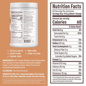 NativePath Keto Coffee Creamer Hazelnut scoop highlights convenient on-the-go collagen and MCT fuel