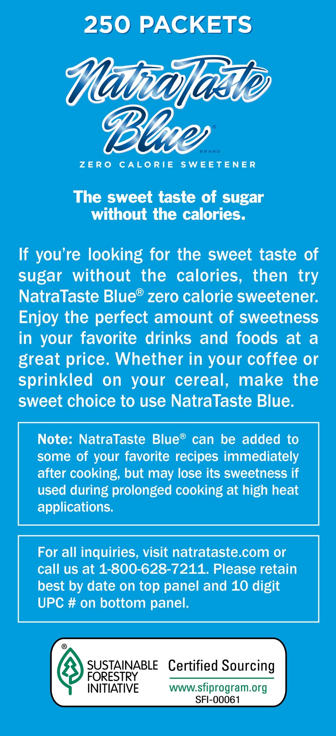 NatraTaste Blue enhances iced tea with zero calories
