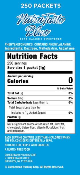 NatraTaste Blue sweetens lemonade with no added calories