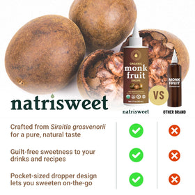 NatriSweet monk fruit liquid drops pour for easy sweetening