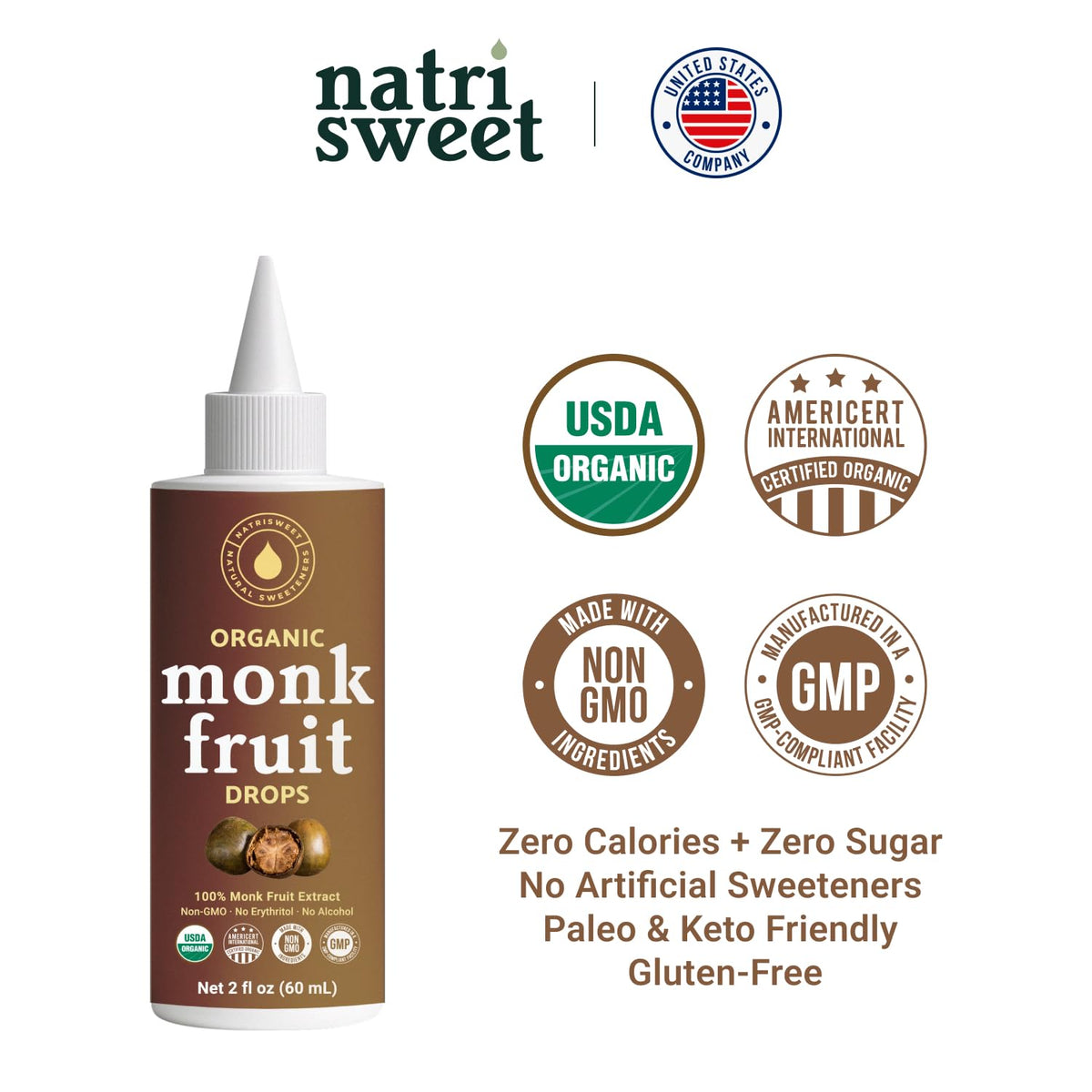 NatriSweet monk fruit liquid drops travel case for on-the-go sweetness