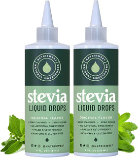 NatriSweet liquid stevia drops bottle for zero-calorie sweetness in beverages.