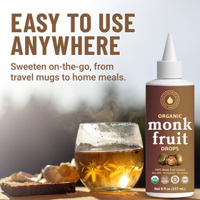 NatriSweet monk fruit drops for baking and smoothies with zero calories and no erythritol.