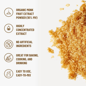 NatriSweet pure organic monk fruit powder ideal for baking with reduced sugar and rich flavor
