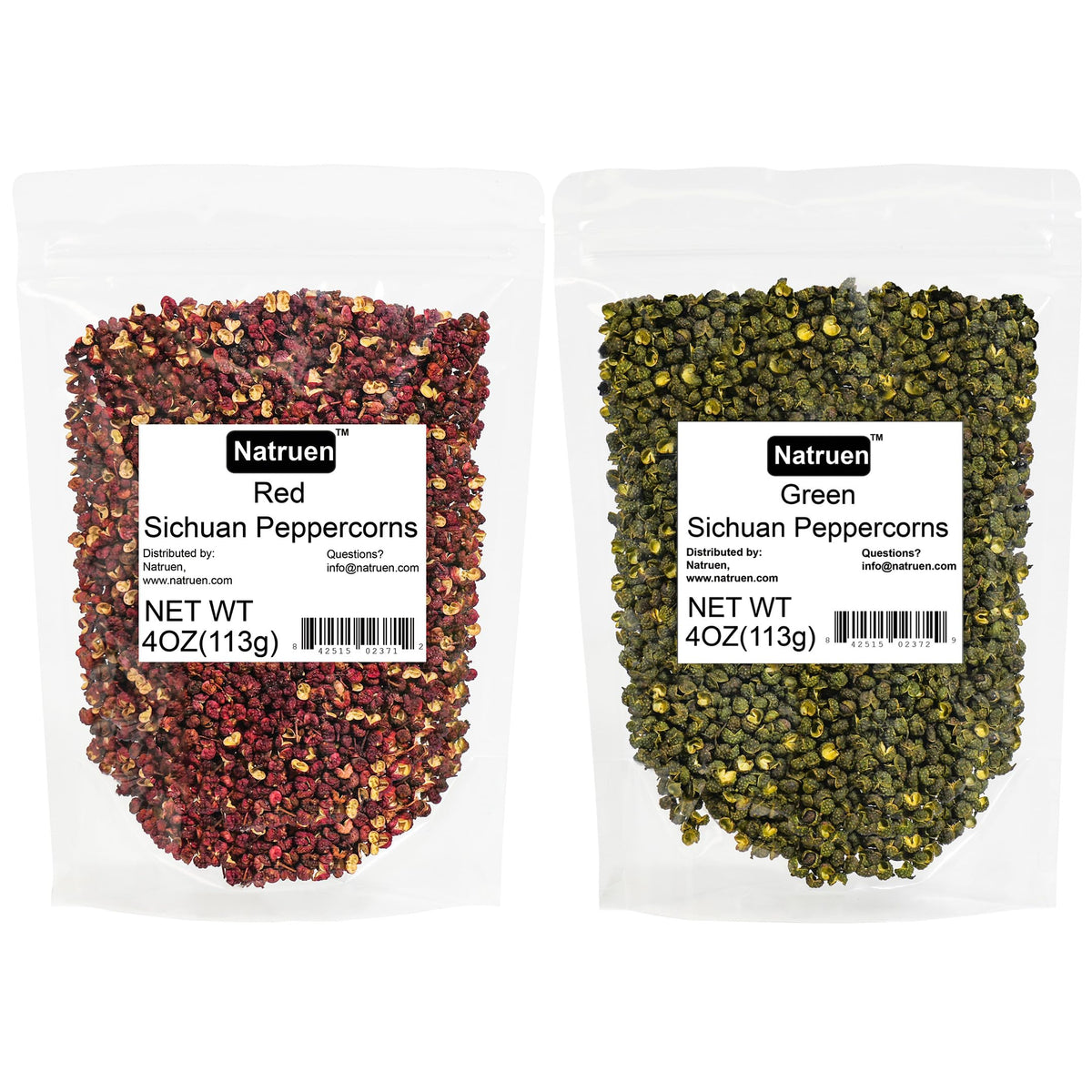 Natruen Szechuan red peppercorns in a jar for bold, stir-fry friendly flavor