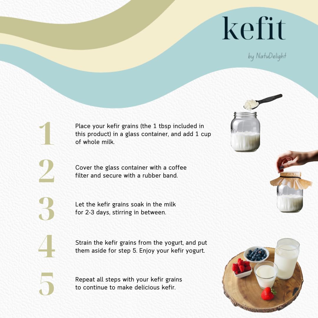 NatuDelight Kefit live cultures close-up showing diverse probiotic strands.