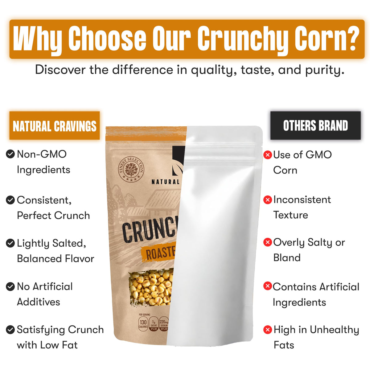 Natural Cravings corn-nuts trail-mix favorite for outdoor snacking and portability.