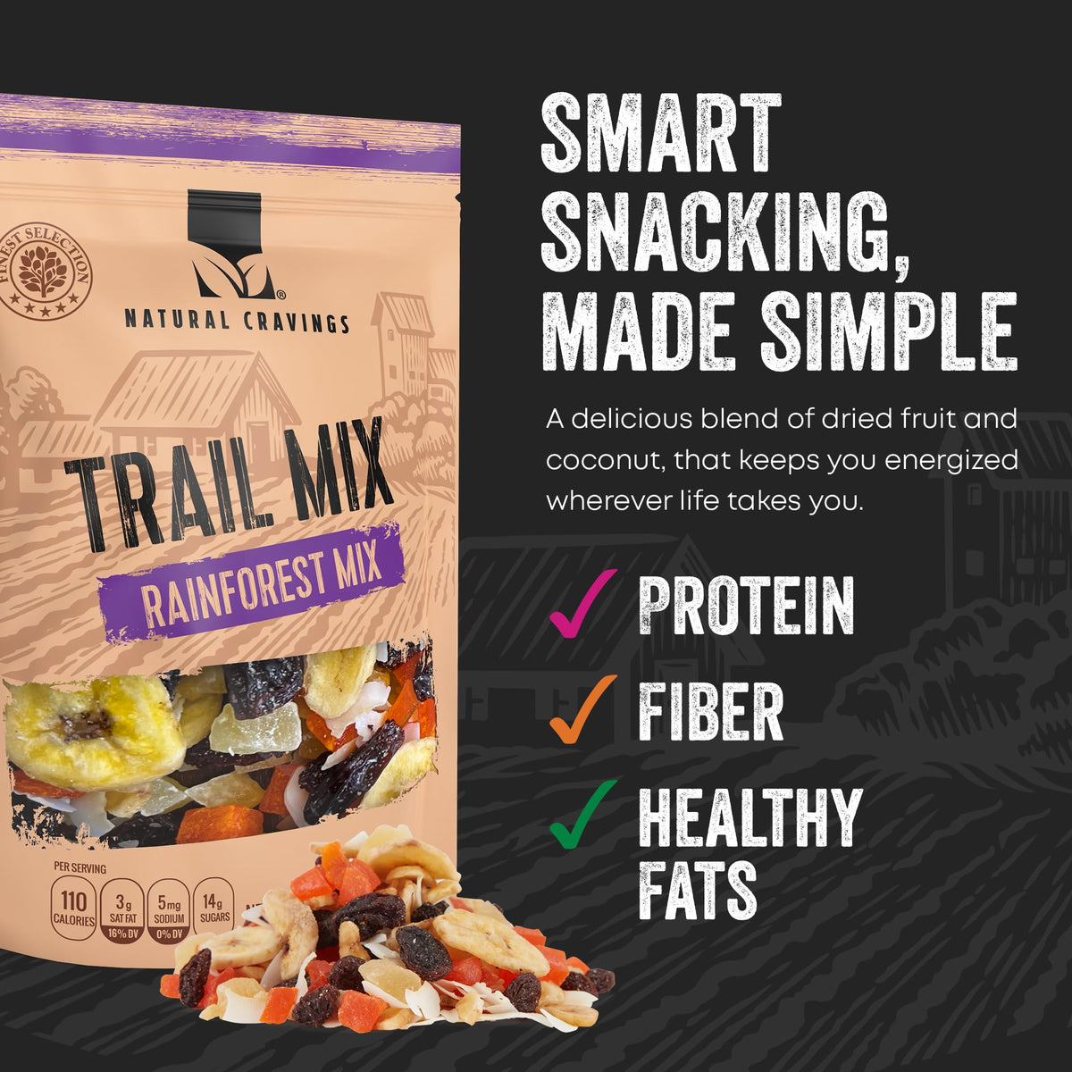 Natural Cravings dried pineapple chunks highlighting tropical sweetness for quick energy boost