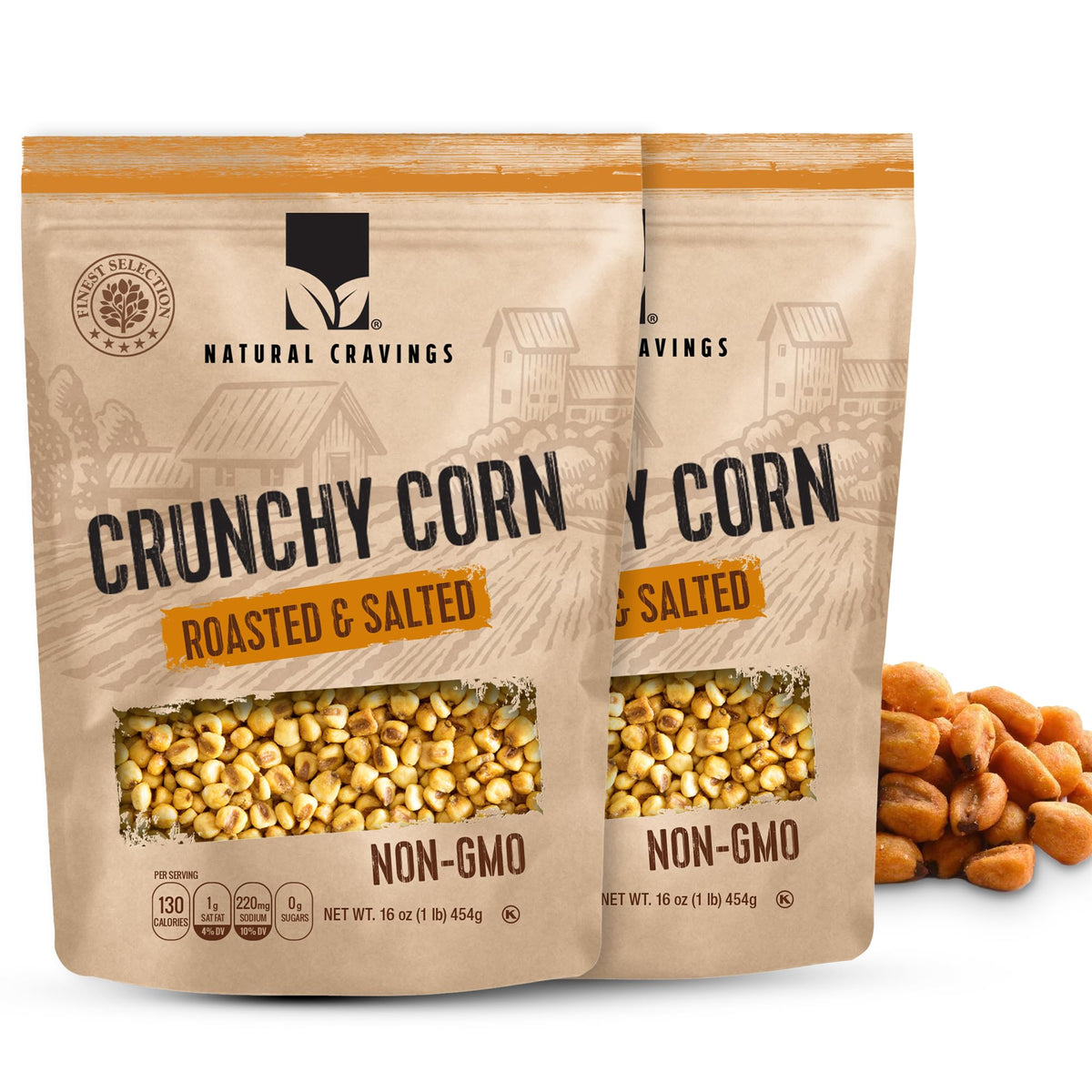 Natural Cravings Toastad Corn Nuts Roasted-Salted Original, crunchy snack for quick snacking