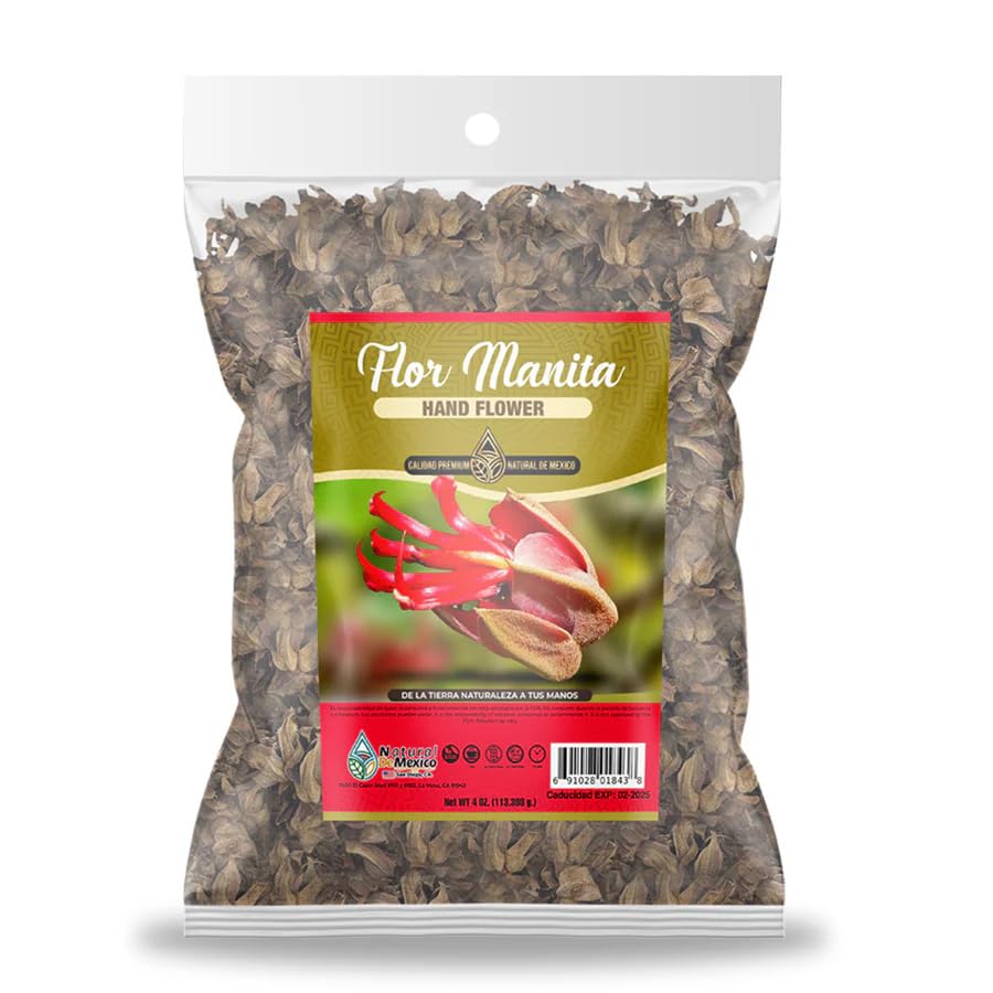 Natural de Mexico Flor de Manita tea packaging ready for a soothing cup