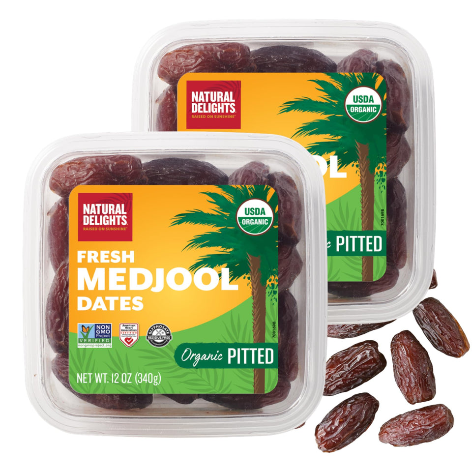 Natural Delights pitted dates tub—convenient on-the-go snack