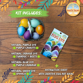 Natural Earth Paint Egg Dye Kit colors eggs with safe natural hues