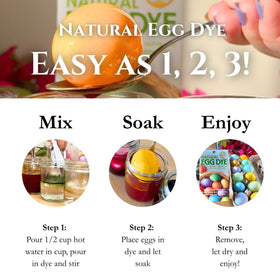 Natural Earth Paint Egg Dye Kit four dyes enables vibrant mixable colors