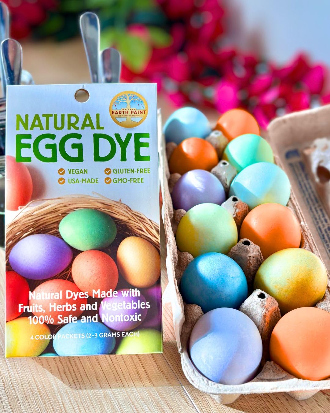 Natural Earth Paint Egg Dye Kit kids activity for family crafts