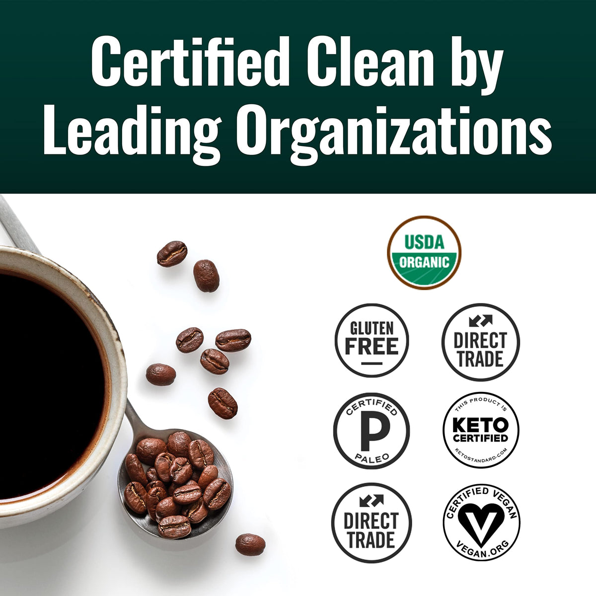 Natural Force High CGA Coffee beans promise robust aroma and antioxidants.