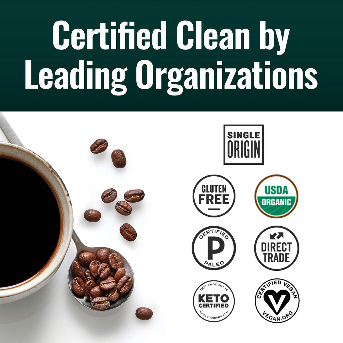 Natural Force organic certifications badge visible on packaging indicating third-party authenticity.