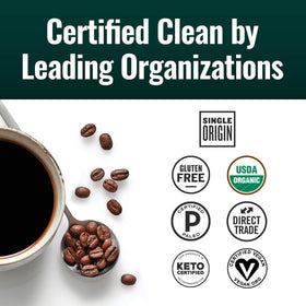 Natural Force organic certifications badge visible on packaging indicating third-party authenticity.